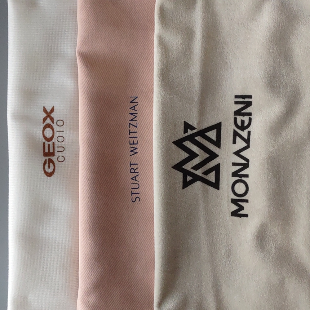 3 Dust Bags Weitzman...Geox Cuoio...Monazeni